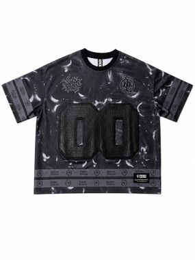 Sweet Felons x Lost Hills 44 Cereal Box Jersey Oversized Black Rhinestones 2XL